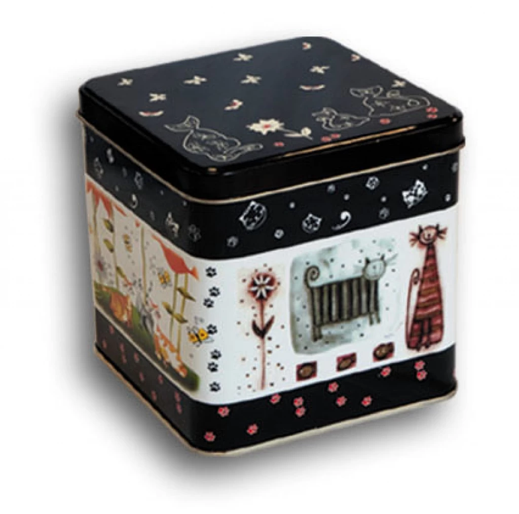 Square Decorative Tin Box