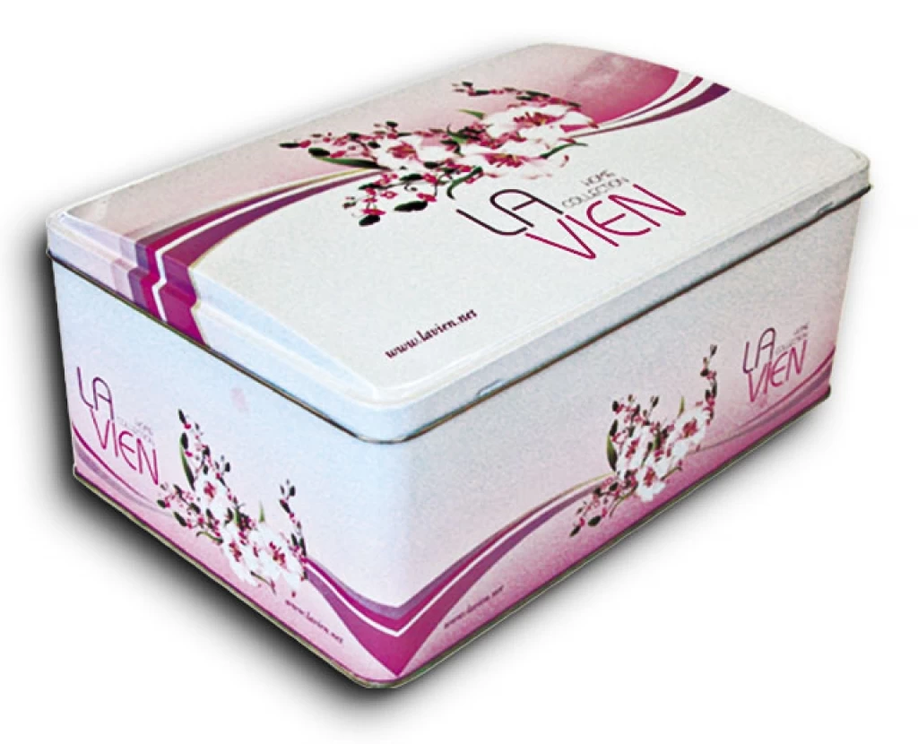 Rectangular Decorative Chest Lid Tin Box 2