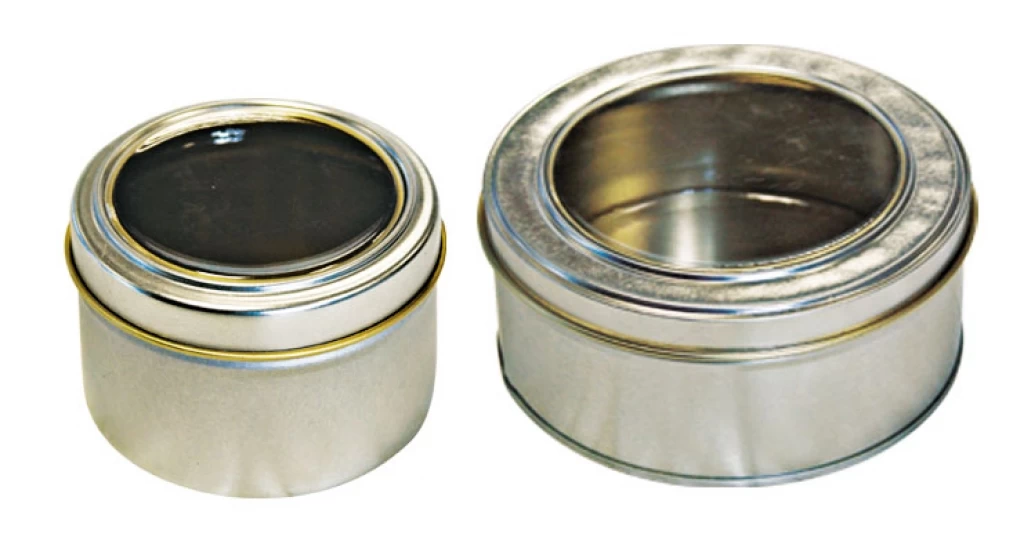 Decorative Tin Box with Transparent Acetate Lid