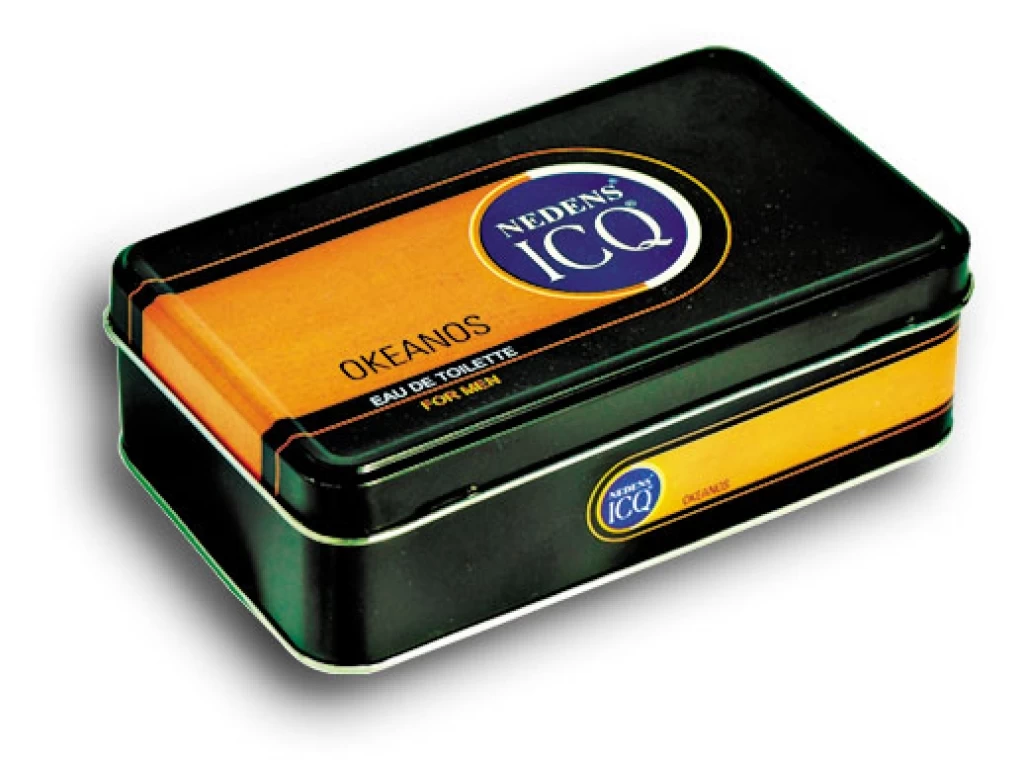 Rectangular Slip Lid Tin Perfume Box